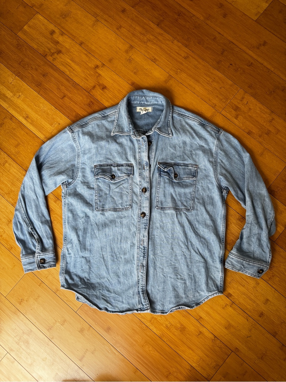 MADEWELL oversized denim shaket - Picture 3 of 7